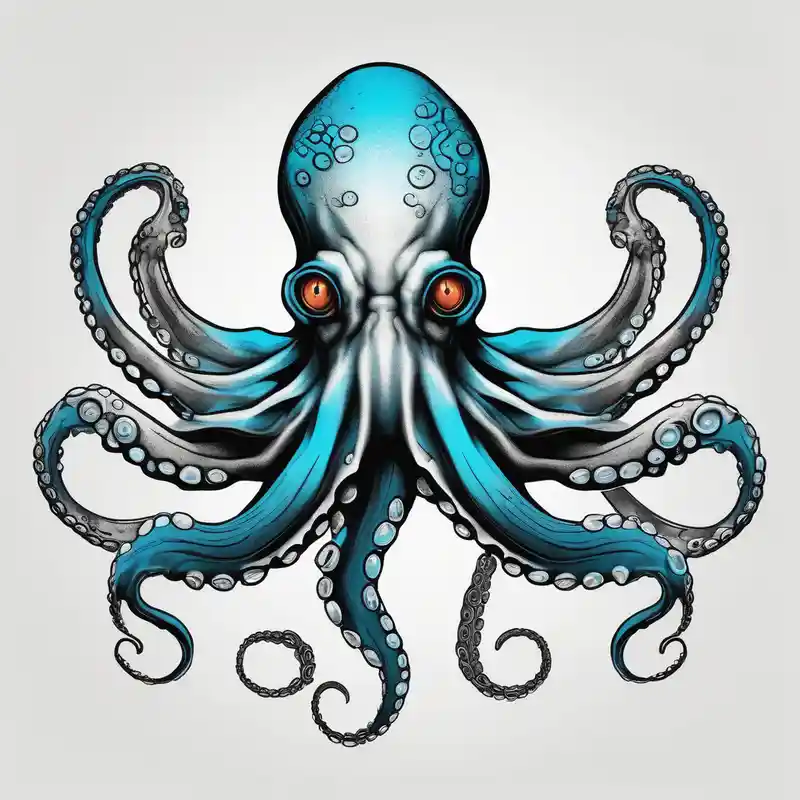 black and white style Octopus Tattoo Ideas in 2025 about octopus with neon Blue suckers tattoo floral sleeve tattoo and octopus with neon Blue suckers tattoo floral sleeve tattoo